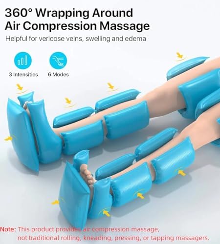 ALLJOY Christmas Gifts for Men Women, Leg Massager for Circulation and Pain Relief FSA, Sequential Compression Boots for Leg Recovery, Leg Massager with Heat and Compression