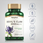 Piping Rock Devils Claw | 200 Capsules | Herbal Supplement | Concentrated Extract | Non-GMO, Gluten Free