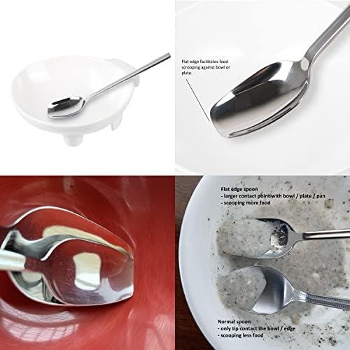 Silverware Adaptive Spoons for Parkinson's - Utensils for Elderly, Disabled, Adults, Parkinson's Patients, Handicapped, Non-Weighted Flat Edge Spoon by Senior ICare
