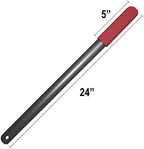 Rehabilitation Advantage Red Grip Powder Coated Steel Shoehorn, Red Handle 24 Inch (Pack of 1)
