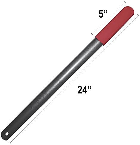 Rehabilitation Advantage Red Grip Powder Coated Steel Shoehorn, Red Handle 24 Inch (Pack of 1)