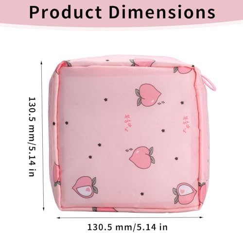 Sanitary Napkin Storage Bag for Purse - Portable Period Bag for Teen Girls & Women - Small Tampon Holder Case & Feminine Product Organizer - Privacy Pouch for Menstrual Supplies(Pink)