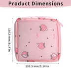 Sanitary Napkin Storage Bag for Purse - Portable Period Bag for Teen Girls & Women - Small Tampon Holder Case & Feminine Product Organizer - Privacy Pouch for Menstrual Supplies(Pink)