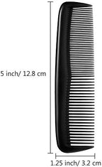 Leinuosen 12 Pieces Hair Combs Set Pocket Plastic Fine Tooth Dressing Comb for Women and Men, Peines Para Cabello(Black)