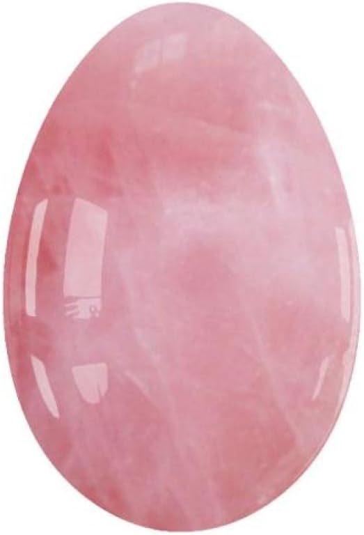 Undrilled Yoni Egg Natural Stone Jade Egg for Kegel Exercise Rose Quartz Yoni Egg,Rose Quartz,30x20mm