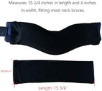 Cervical Collar Dust Cover Sleeve(2 Pack) for Neck Brace, Soft & Comfortable for Sleeping, Working, Breathable & Sweat-Absorbent, Black