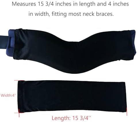Cervical Collar Dust Cover Sleeve(2 Pack) for Neck Brace, Soft & Comfortable for Sleeping, Working, Breathable & Sweat-Absorbent, Black