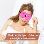 Funny Flamingo Sleeping Mask Eye Mask Cute Animal Sleep Mask Soft Plush Blindfold Travel Eye Cover Eyeshade for Kids Adults Girls Boys Women Men (Flamingo, Hot Pink)