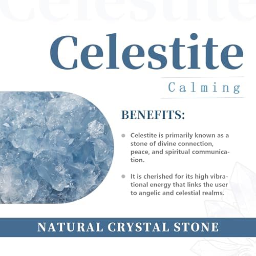 Rockcloud Natural Raw Blue Celestite Mineral Healing Crystal Cluster Geode Irregular Home Decoration Gemstone Specimen, 0.70-0.99 lb