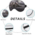 French Bulldog Silk Eye Mask Sleep Mask Puppy Grey Cute Dog Animal Eye Mask with Adjustable Strap Lightweight for Women Work Travel Night Sleep