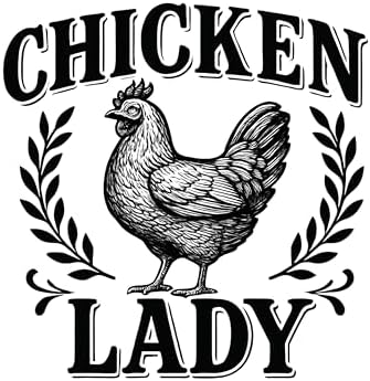 Chicken Lady Coffee Mug Rustic Farmhouse Hen Design 15oz Large White Ceramic Cup Funny Chicken Lover Gift for Women, Backyard Farmers, and Homesteaders (Chicken Lady V1)