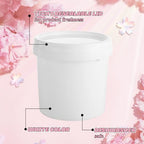 4 Pack White Plastic Pail Plastic Bucket with Lid, 1L Industrial Paint Pail Container Bucket Empty Paint Can Pigment Buckets for Art Crafts Projects Garage Organization (1 Quart)
