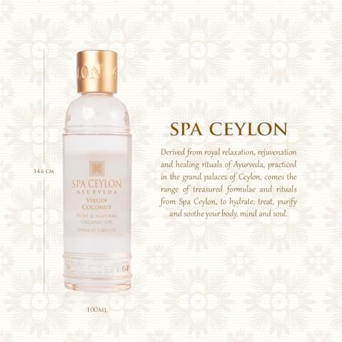 SPA CEYLON VIRGIN COCONUT Pure & Natural Organic Oil | Cold Pressed Coconut Oil for Hair, Skin & Body | 100ml
