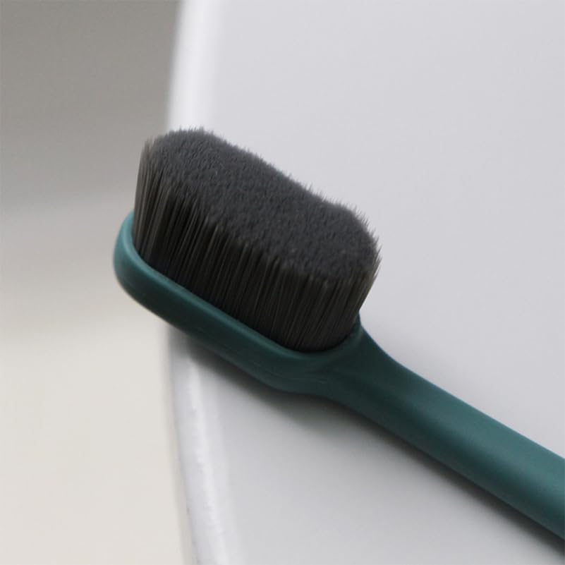 minkissy Soft Bristle Adult Toothbrush with Ergonomic Handle Portable Manual Toothbrush for Travel Daily Oral Care Nylon Bristle
