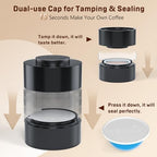 Nessus Reusable Pod Kit for Nespresso Pods Vertuo, Reuse Old Coffee Pods for Nespresso Vertuo: 100 Pcs Aluminum Foil Seal Lid, Holder, Brush, Refillable Vertuo Plus Next Capsule Machine(No Pods Come)