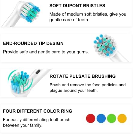 Replacement Toothbrush Heads Compatible with Oral B Braun, 16 Pcs Professional Electric Toothbrush Brush Heads Compatible with Oral B Replacement Heads Refill 7000/Pro 1000/9600/500/3000/8000
