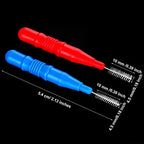 Patelai 50 Counts Braces Brush for Cleaner Interdental Brush Toothpick Dental Tooth Flossing Head Oral Dental Hygiene Flosser Toothpick Cleaners Tooth Cleaning Tool(Red, Blue)
