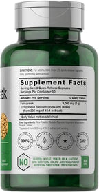 Horbäach Fenugreek Capsules | 150 Count | Non-GMO & Gluten Free Extract | Fenugreek Seeds
