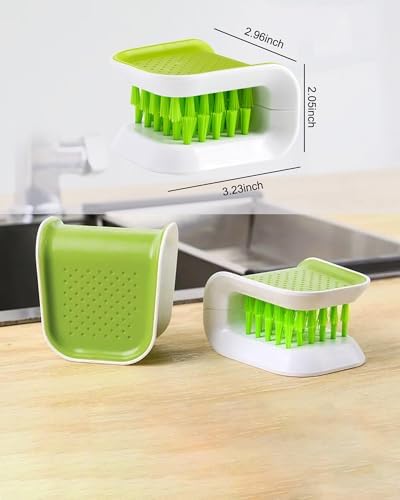 Blade Knife Cleaner Kitchen Washing Brush Chopsticks Cutlery Cleaning Brush Double-Sided Scrubber Multifunctional Knife Sponge (Gray)