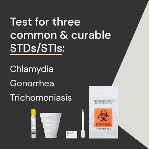 Simple HealthKit At-Home Common STD Test Kit for Chlamydia, Gonorrhea & Trichomoniasis - Tests for the Most Common STDs - Free Follow-Up/Telehealth & High Quality Lab Results