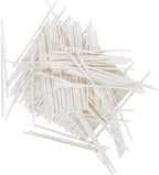 100 Count 5 INCH White Paper Lollipop Sticks,Cake Pop Sticks,Sucker Sticks for Cookies,Rainbow Candy,Chocolate,Cake Topper(Dia 4mm)