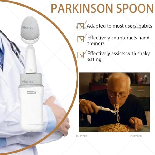 Rice Spoon, Anti-Shake Spoon, Anti-Shake gyroscopic Spoon, Disability Anti-Shake Feeding aid, for Myasthenia, Arthritis, Stroke, polio