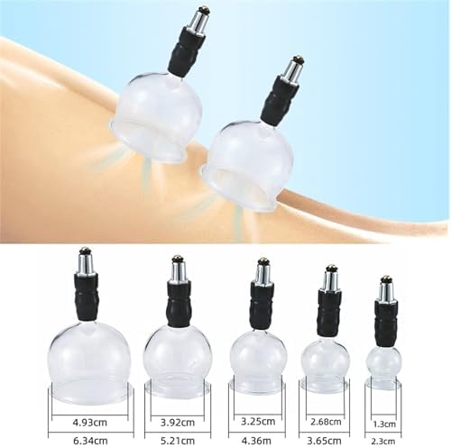 14 Pcs 5 Sizes Cupping Therapy Set, Glass Cupping Massage Cups Professional Chinese Cupping Therapy Studio and Household Set for Body Massage & Home Use