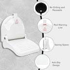 Shower Foot Rest, Strong Suction Cup Foldable Foot Stool for Shaving Legs in Shower, No Drill Bathroom Foot Rest with Anti-Slip Surface for Elderly, Pregnancy, Portable for RV Travel