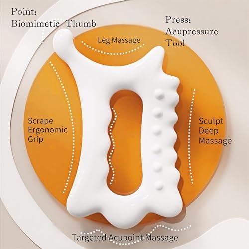 Gua Sha Massage Tool, Traditional Face and Body Scraper for Lymphatic Drainage, Acupressure Point Massager for Relaxation