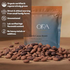ORA Whole Cacao Beans, 10oz - Organic, Ethical, Regenerative, Heavy Metals Tested, Unsweetened