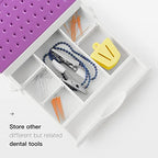 Annhua Bur Blocks Burs Holder 142 Holes with Cover Case, Purple Dental Bur Organizer for Slow Speed High Speed Burs