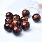 1.57-1.97inch/4-5cm Natural Red Tiger Eye Crystal Ball, Hand Polished Quartz Massage Sphere, Reiki Healing Gemstone Ball, Feng Shui Room Desktop Decorative Rock Ball, Souvenir Ornament Spiritual Gift