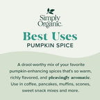 Simply Organic Pumpkin Spice - Certified Organic, Kosher | 1.94 Ounce (Pack of 1)