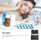 ABOOFAN 28-Grid Weekly Pill Organizer with Zipper Bag, Portable Daily Medicine Storage Case for Travel, Compact Medication Box for One Week’s Pills and Vitamins