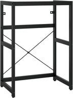 vidaXL Structure Basin Bathroom Holder Toilet Sink Toilet Sink Storage Furniture Iron Black 59x38x83cm