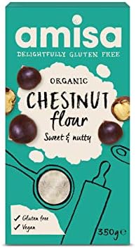 Amisa Gluten Free Organic Chestnut Flour 350 g (Pack of 3)