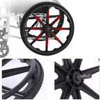 2Pcs 20 Inch Replacement Wheelchair Wheels For Walkers, Wheelchair Wheels Replacement With Bearings, Non-Slip Puncture Proof Polyurethane Solid, Reinforced Nylon Hub, Bearing: 12mm (Color :