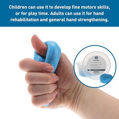 Body Sport Standard Hand Therapy Putty, Red, 6 Oz., Medium-Soft, Strengthening Therapy Putty for Physical Rehabilitation