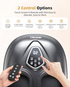 Foot Massager with Heat, Shiatsu Foot Massager with Remote, Electric Feet Massage Machine for Neuropathy,Plantar Fasciitis, Circulation, FSA Eligible HSA Store Eligible Massager (Black,Corded)