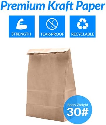 Reli. Brown Paper Bags | 500 Count | Paper Lunch Bags Ideal for Small Lunches and Crafts | Perfect for Sandwiches and Snacks