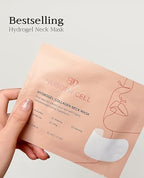 Nuborn Cell Hydrogel Collagen Neck Mask | Korean Mask with Hyaluronic Acid | Anti Aging & Glass Skin Care Hydrogel for Neck (5-Pack)