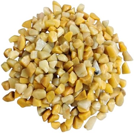 Yellow Aventurine Crystal Chips 100g – Natural Tumbled Polished Gemstone Stones for Jewelry Making, Resin Art, Chakra Healing, Aquarium Gravel, Vase Filler & Home Décor