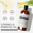 Citronella Essential Oil 100ML, 100% Pure Natural Citronella Oil Premium Grade Aromatherapy Oil for Skin Hair Care, Homemade Sprays, Diffuser, Air Freshening, Massage, Candle and Soap Making