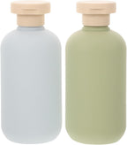 Didiseaon 2Pcs 200ml/6.7oz Squeeze Tubes Refillable Travel Bottles PE Cosmetic Container with Flip Cover for Vacation Facial Cleanser Shampoo Lotion Toiletries
