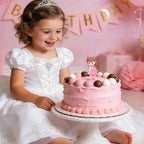 STOBOK Cake Dessert Ornament Doll Cakes Toppers Girls Princess Figurine Dolls Birthday Party Cakes Toppers for Kids Birthday Party Cake Decoration Pink Car Decor