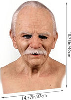 Latex Old Man Mask Halloween Realistic Human Full Head Mask for Halloween Carnival Costume Party