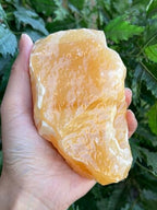 GAF TREASURES XXL Orange Calcite Raw Stone, 4-5" Natural Calcite Healing Crystal (Orange Calcite, 1-2 lb)