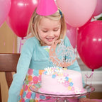 Four Ever Sweet Cake Topper, Four Ever Young, Hello 4, Cheers to 4 Years, Happy 4th Birthday Party Decorations for Kids Rose Gold and Silver Glitter