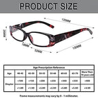 5 Pack Spring Hinge Reading Glasses Rectangular Fashion Quality Readers for Men and Women (5 Mix, 2.00)Medium