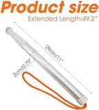 Walking Stick for Blind Telescopic Cane with Storage Bag, 49" Extented Anti Slip Shockproof Folding Reflective Retractable Telescoping Prop Gadgets Items for Seeing Eye Vision Visually Impaired People